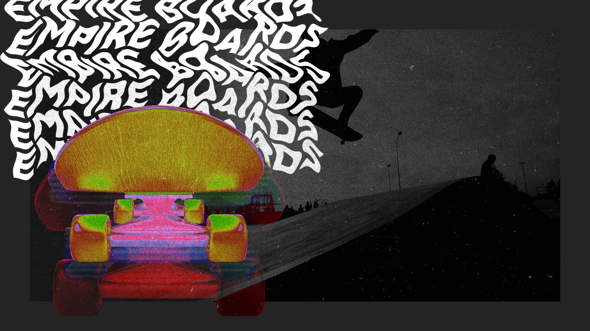 Empire Project Branding Colourful Skateboard Blue Green