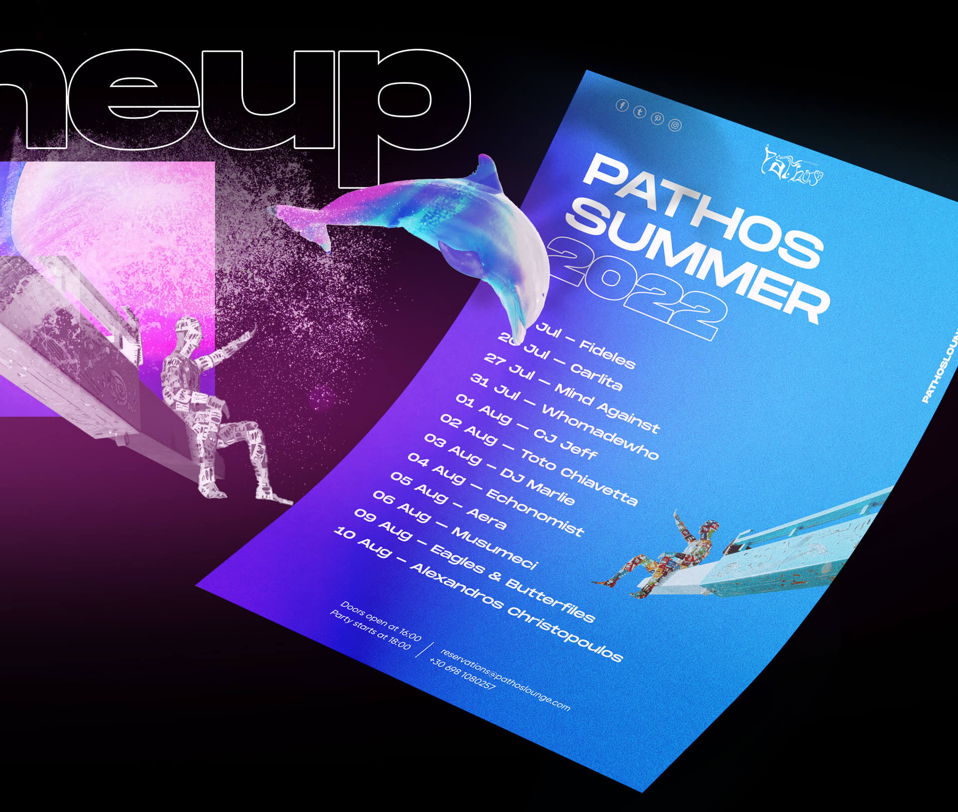 Pathos Lineup Project Club Event Posters