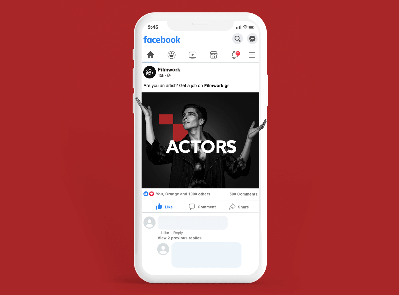 Filmwork Branding Project Film Actors Singers Dancers Mockup