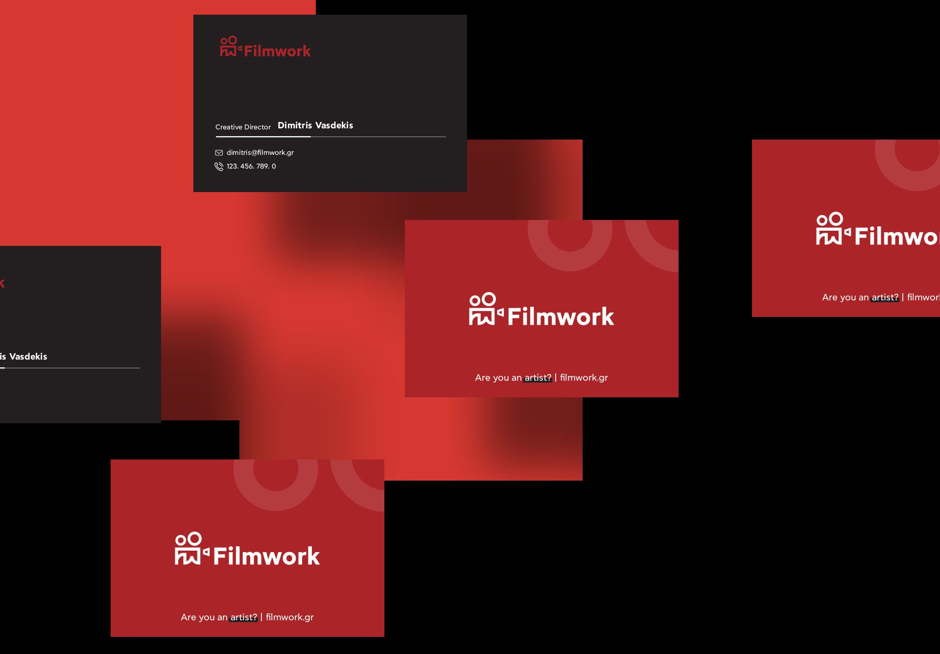 Filmwork Business Cards Visual Identity Branding
