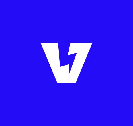 Vic White Logo V Letter