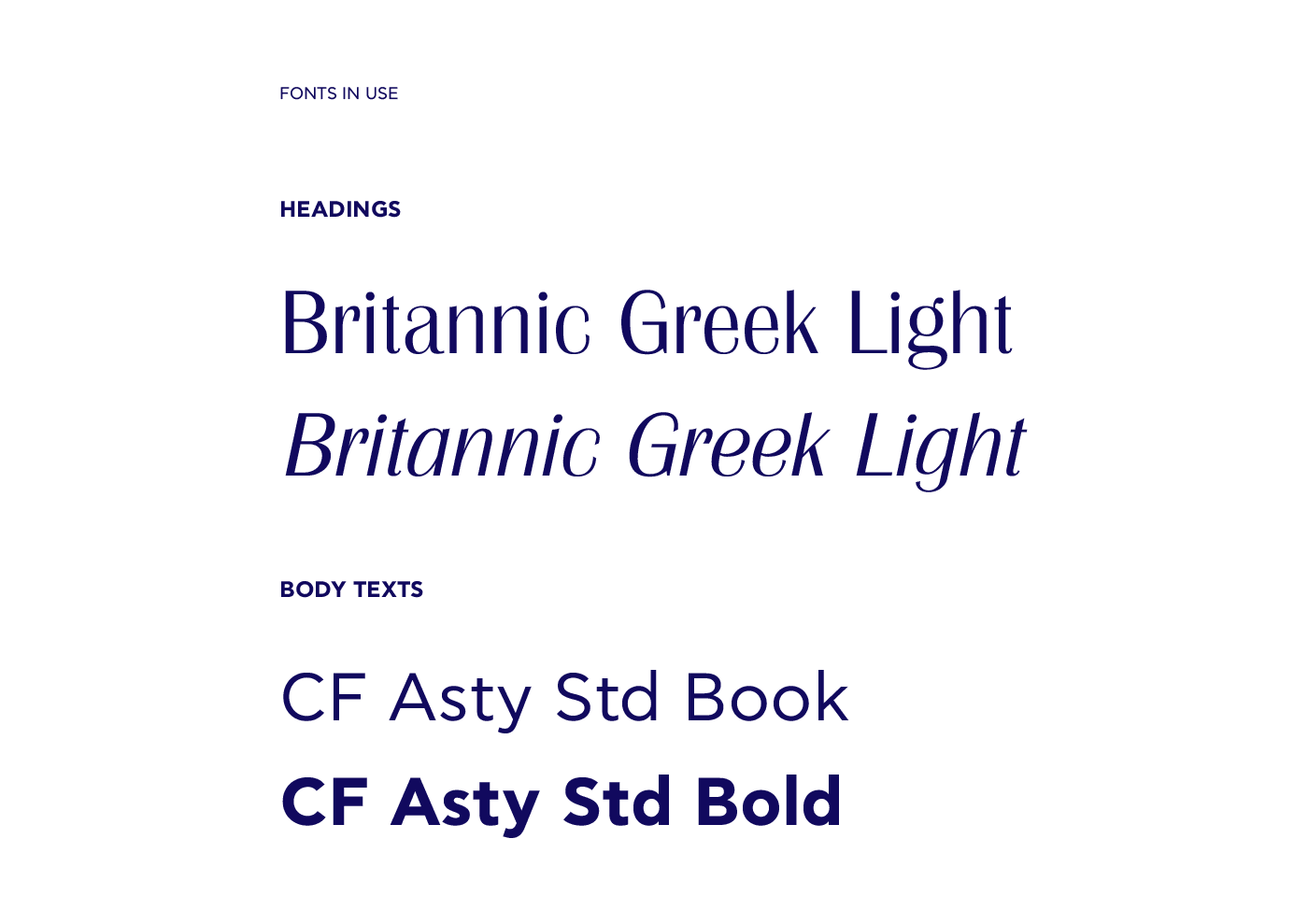 Fonts Used Aforcolour Website