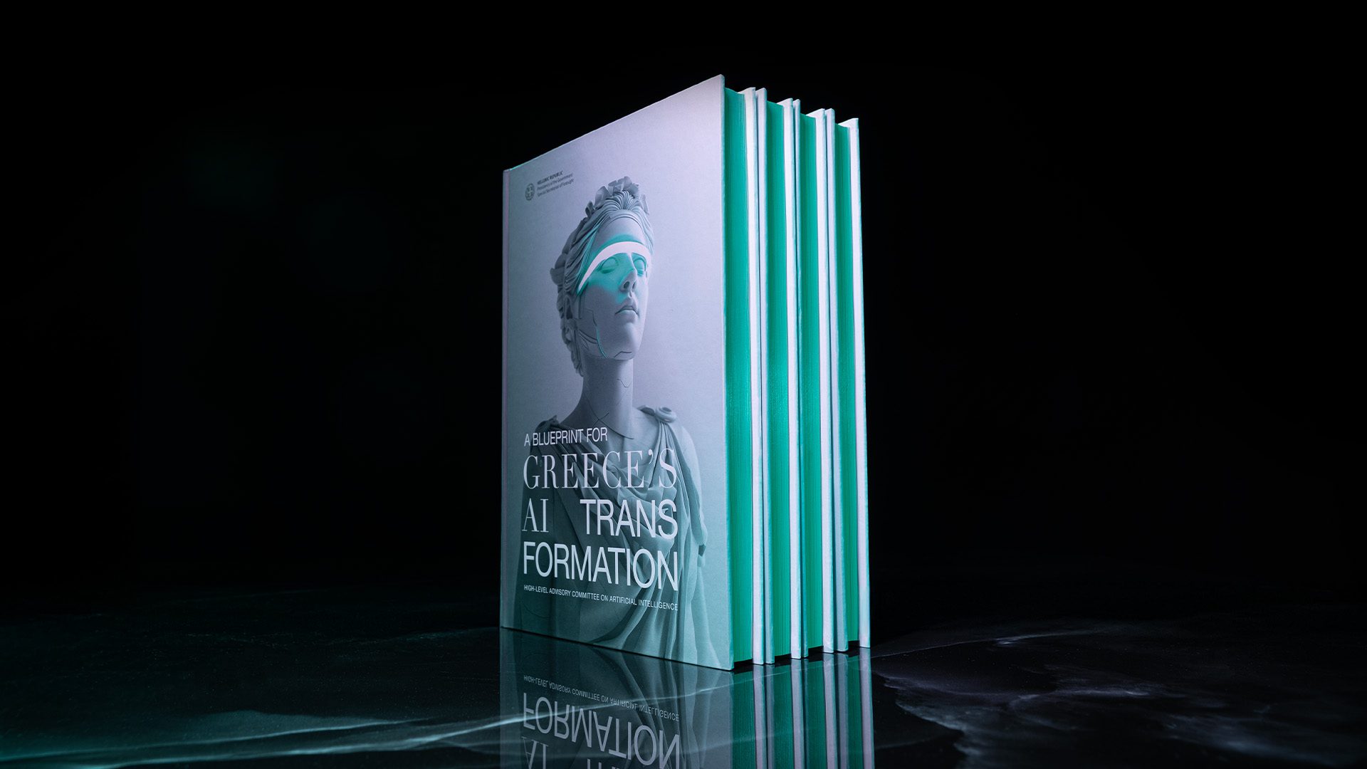 Foresight Gov Blueprint Greeces Ai Transformation Book Photoshooting Side View Book